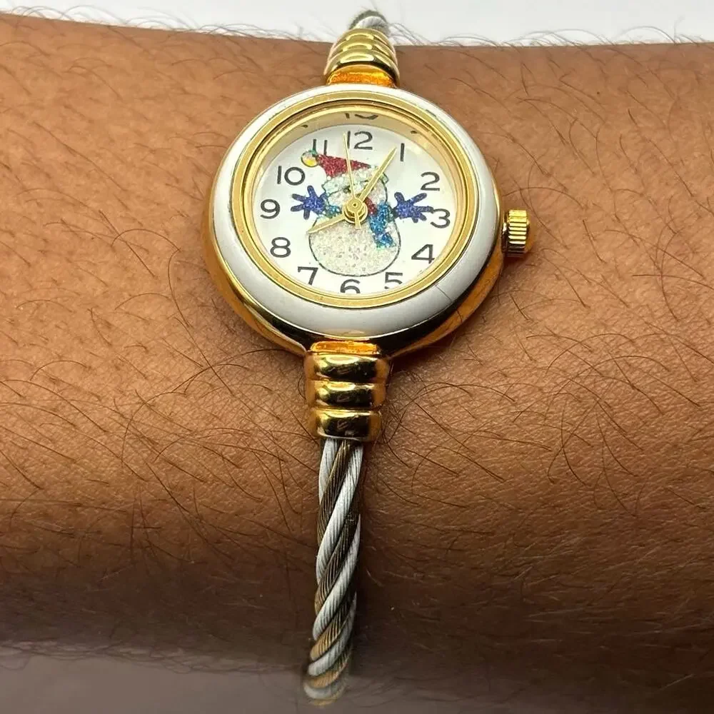 Gold Snowman Watch